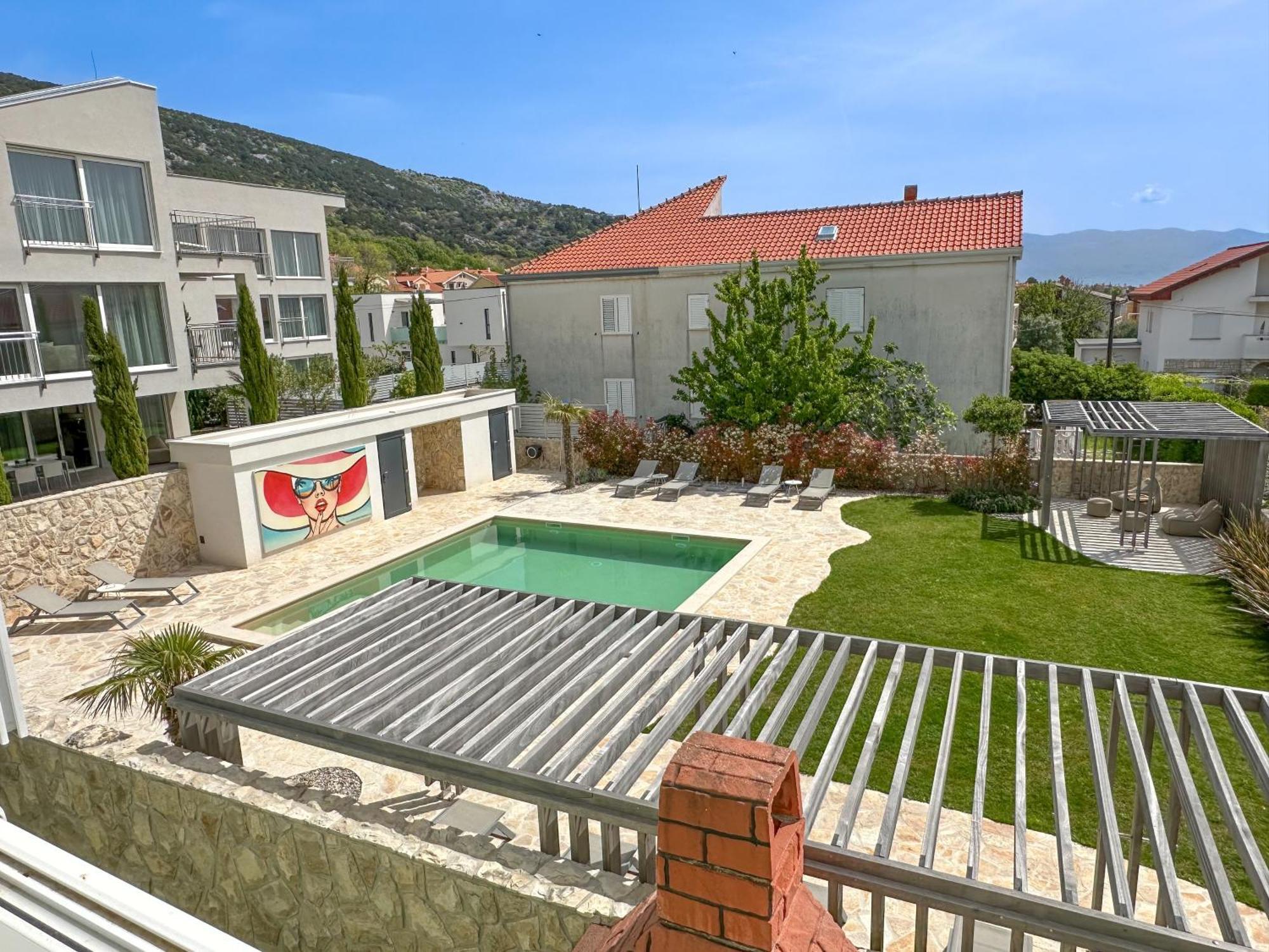 Apartment Baska Mit Poolarea - Krk, Kroatien Buitenkant foto